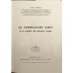 Le commissaire sinet et le mystere des poissons rouges/...