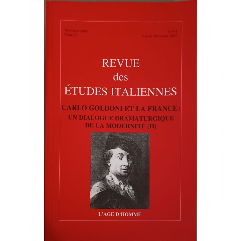 Revue des Etudes italiennes N° 53 3/4