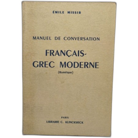 Manuel de conversation français-grec moderne (Roméique)