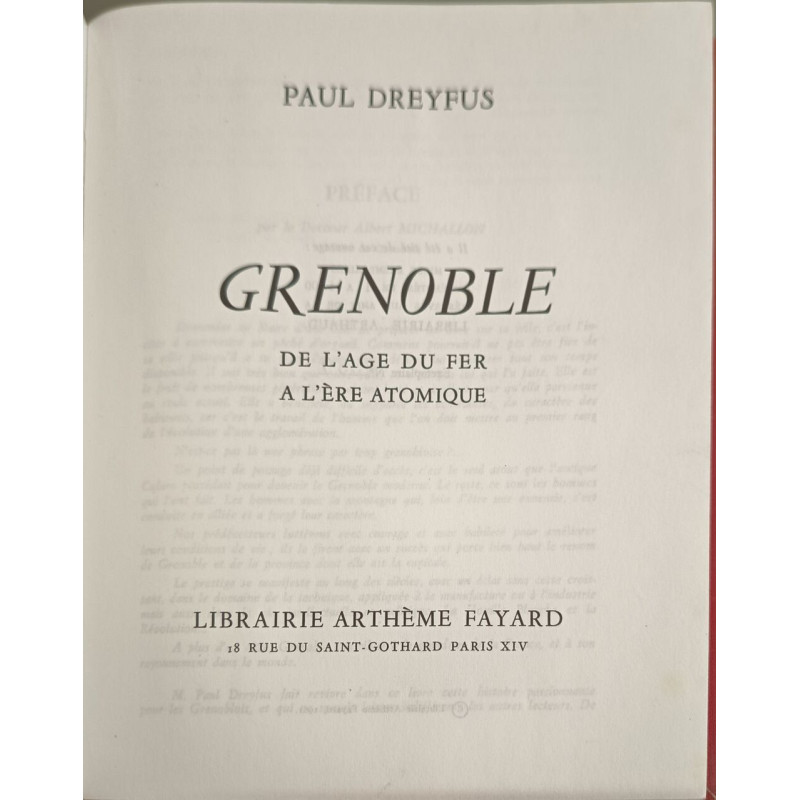 Grenoble de l'âge du fer à l'ère atomique exemplaire numéroté 589/1000
