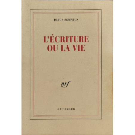 L'Écriture ou la vie