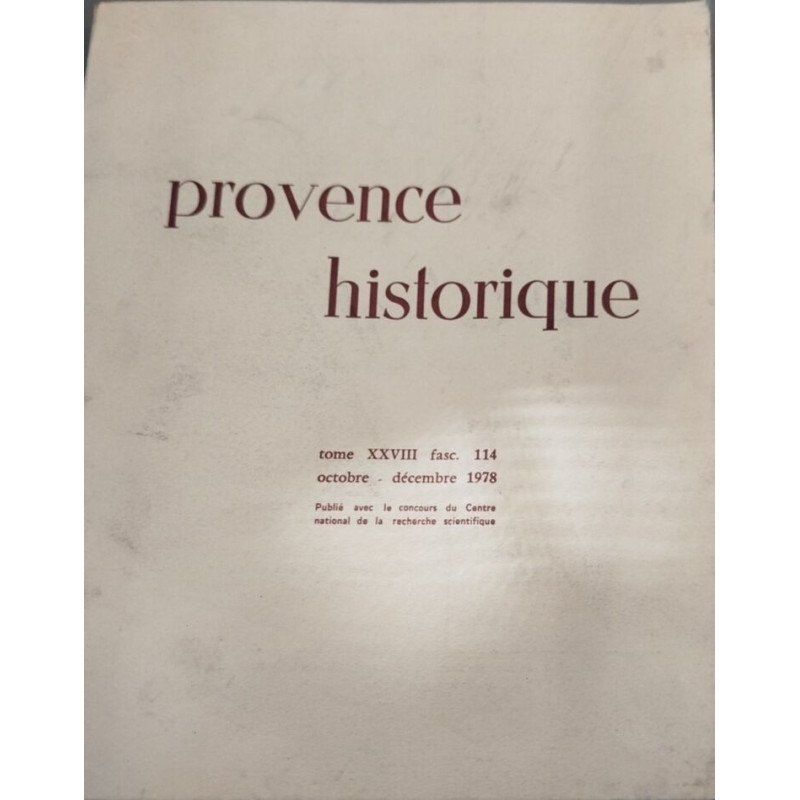 Provence historique n° 114