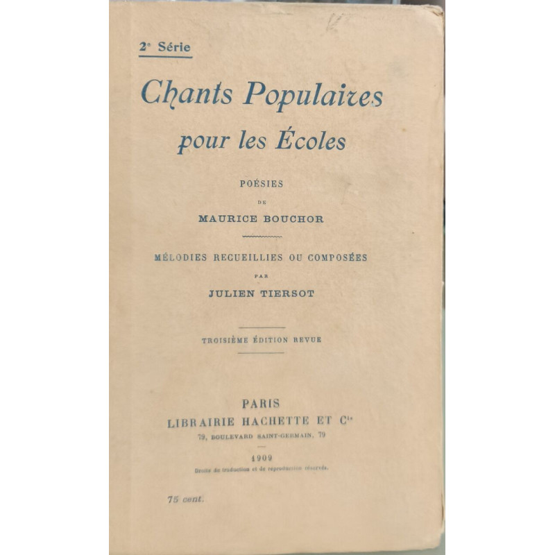 Chants populaires pour les écoles