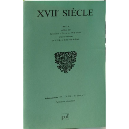 Revue XVII° siecle n° 204