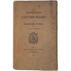 Indiscretions contemporaines - souvenirs intimes