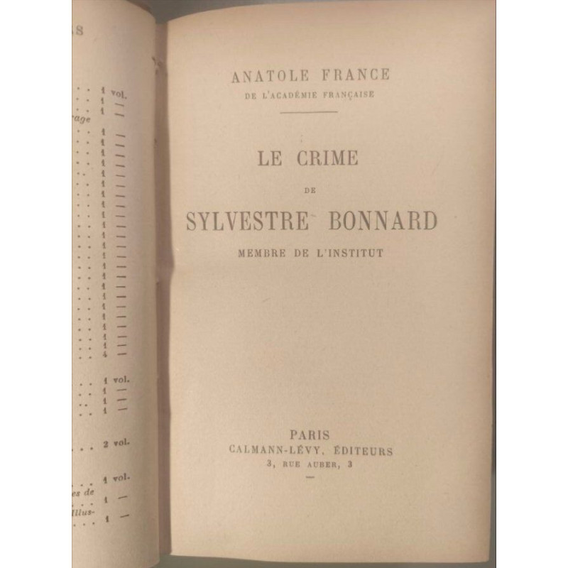 Le crime de sylvestre bonnard