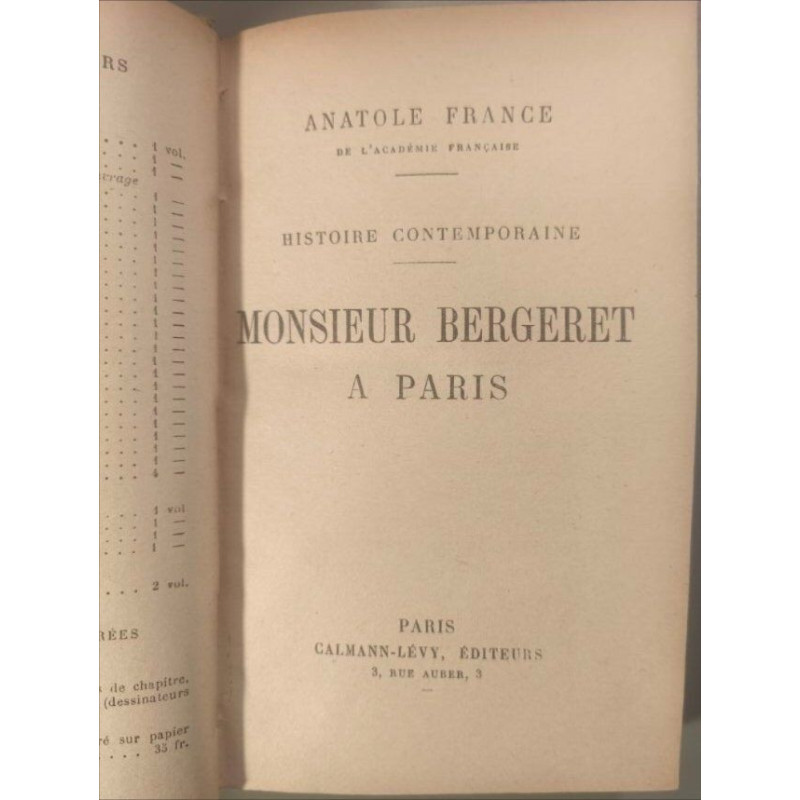 Monsieur bergeret a paris