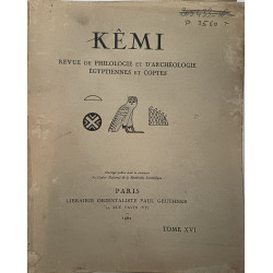 Kêmi : revue de philologie et d'archéologie égyptiennes et coptes...