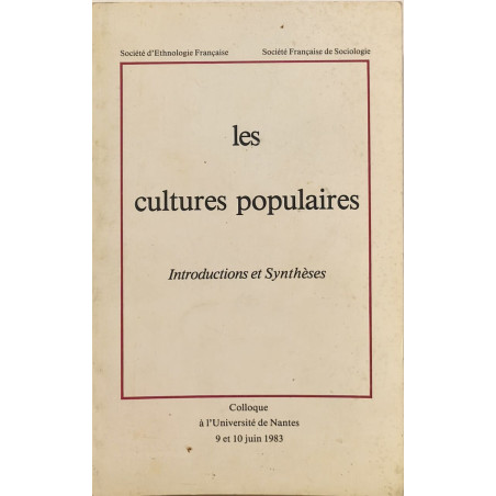 Les cultures populaires introduction et synhèse