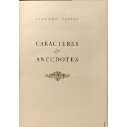 Maximes et pensées caractères et anecdotes tome I et II
