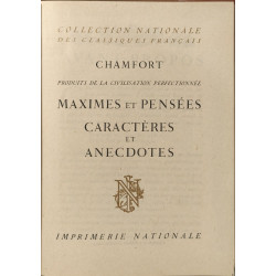 Maximes et pensées caractères et anecdotes tome I et II