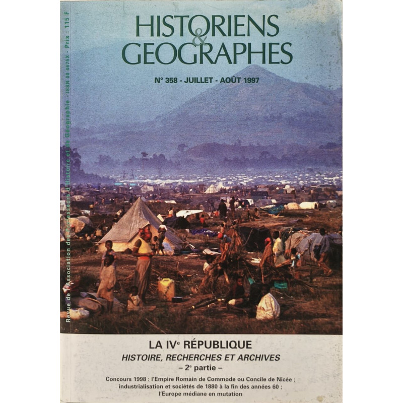 Historiens et Géographes n°358 Juillet - Aout 1997