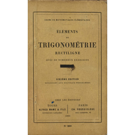 Éléments de trigonométrie rectiligne