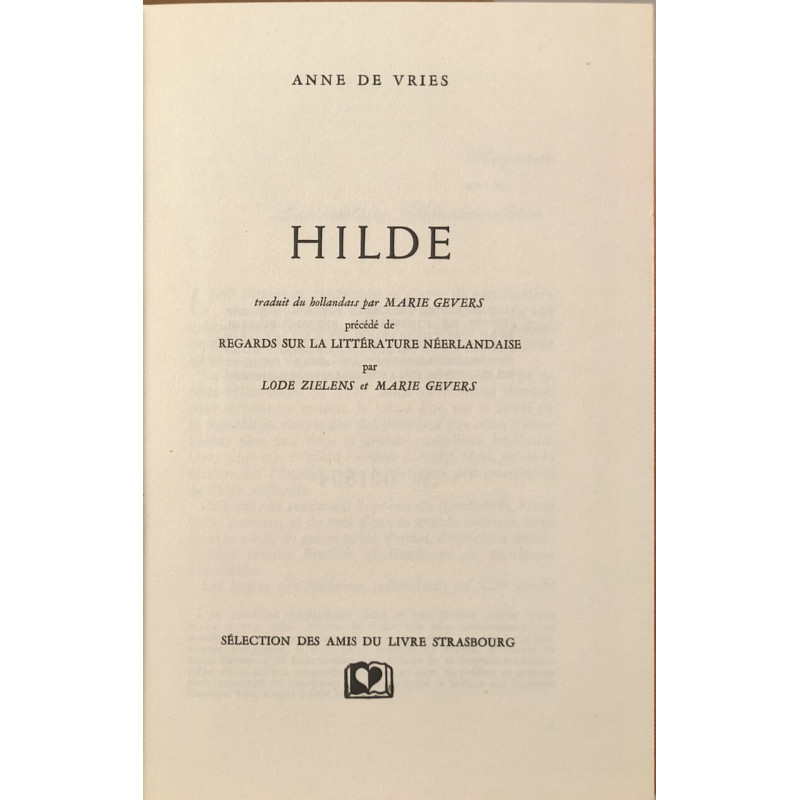 Hilde - regards sur la littérature néerlandaise - numéroté 1854/2000