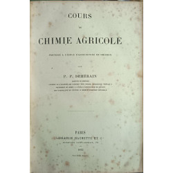 Cours de chimie agricole