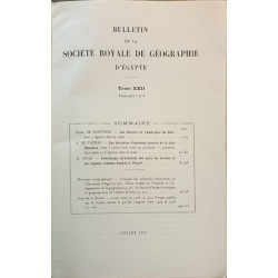 Bulletin de la Société Royale de Géographie d'Égypte Tome XXII...