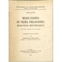 Méditationes de prima philosophia méditations métaphysiques