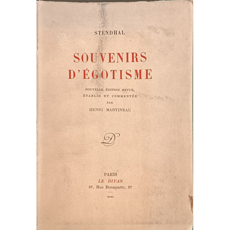 Souvenirs d'Égotisme