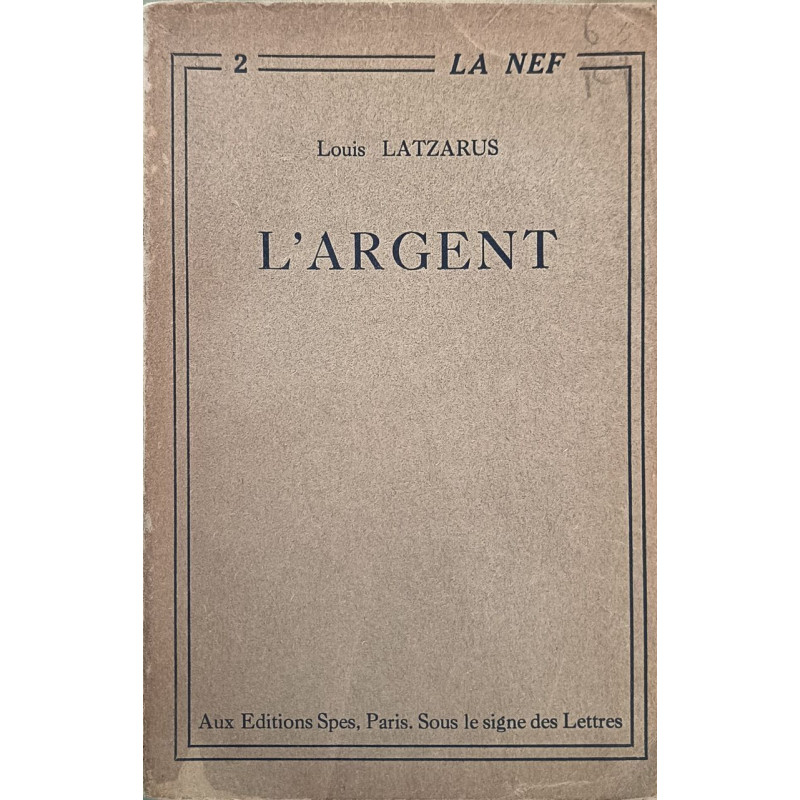 L'Argent - EO numérotée 839/2000 sur alfa