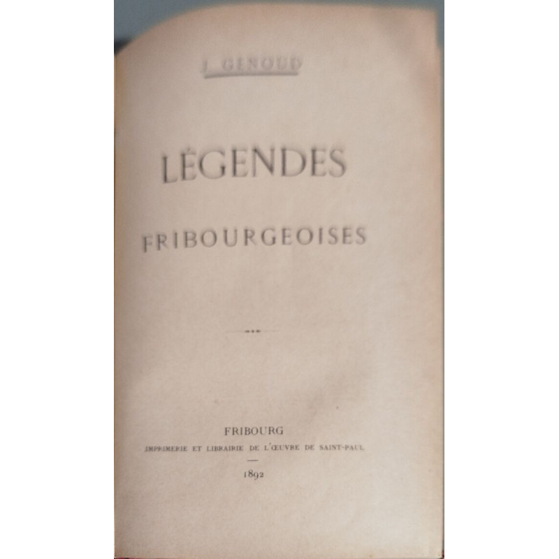 Légendes fribourgeoises