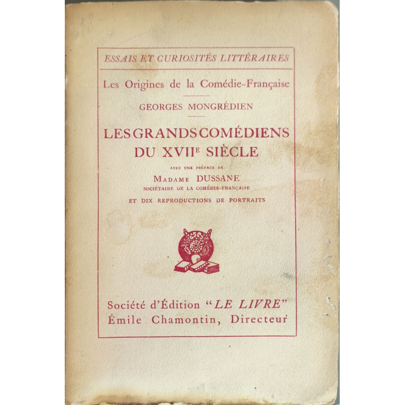 Les grands comédiens du XVIIe siècle