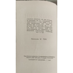 Géographie sentimentale/ EO numérotée 249/250 sur vélin du marais