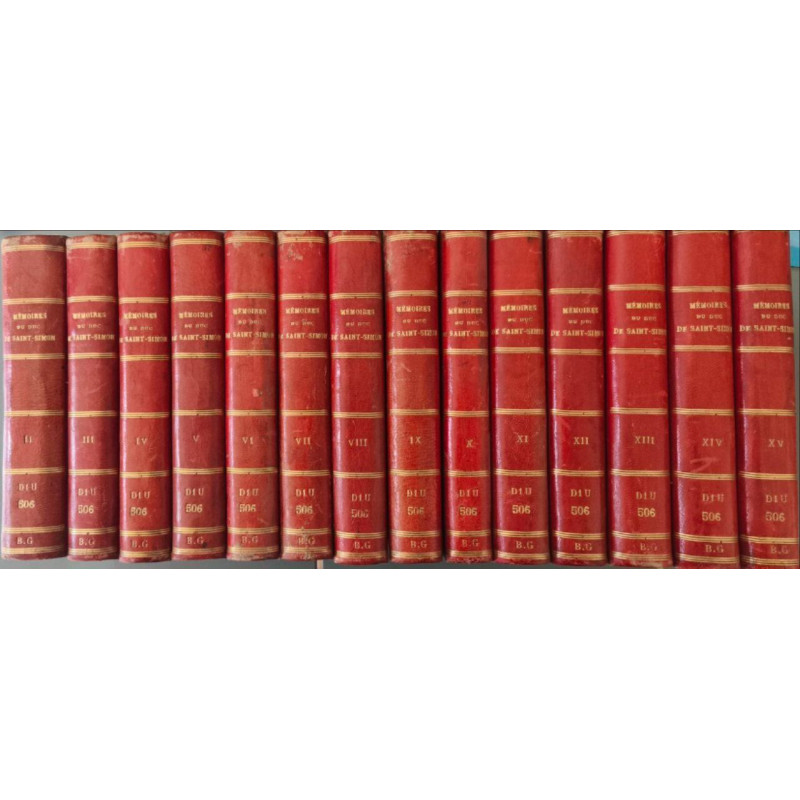 Mémoires du duc de Saint-Simon tome 2 à 15 - (bibliothèque de...