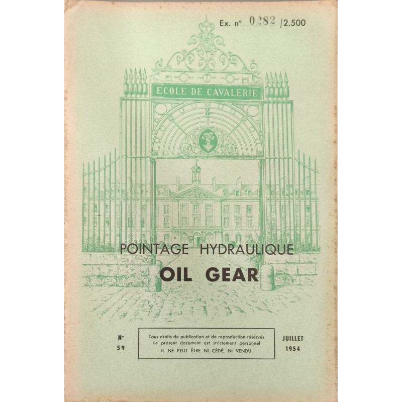 Pointage hydraulique Oil Gear numéroté 282/2500
