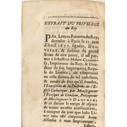 Exposition de la doctrine de l'Eglise catholique sur les matières...