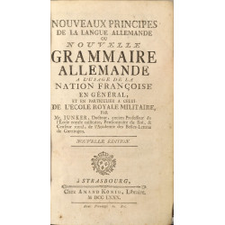 Nouveaux principes de la langue allemande ou Nouvelle grammaire...