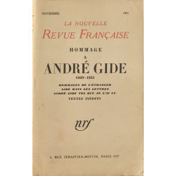 Hommage à André Gide 1869-1951 - hommage de l'étranger Gide dans...