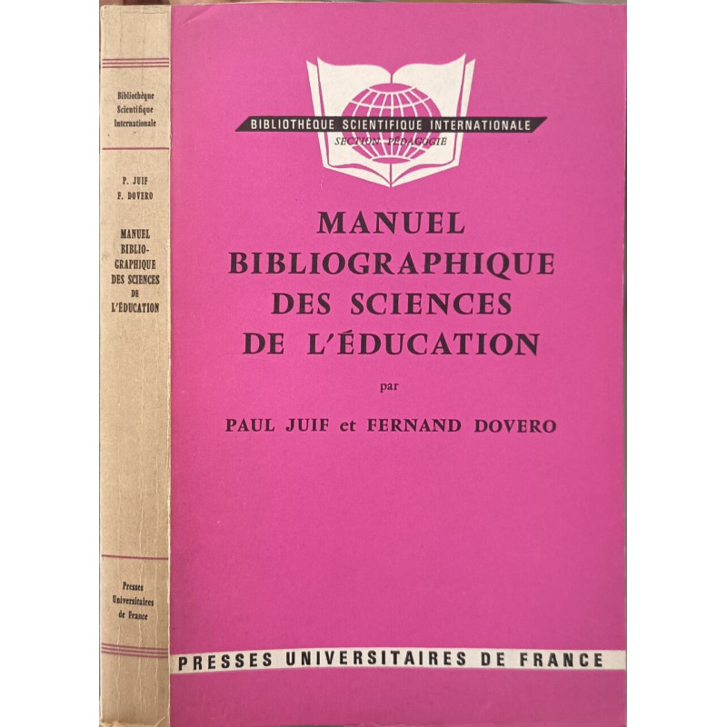 Manuel bibliographique des sciences de l'éducation