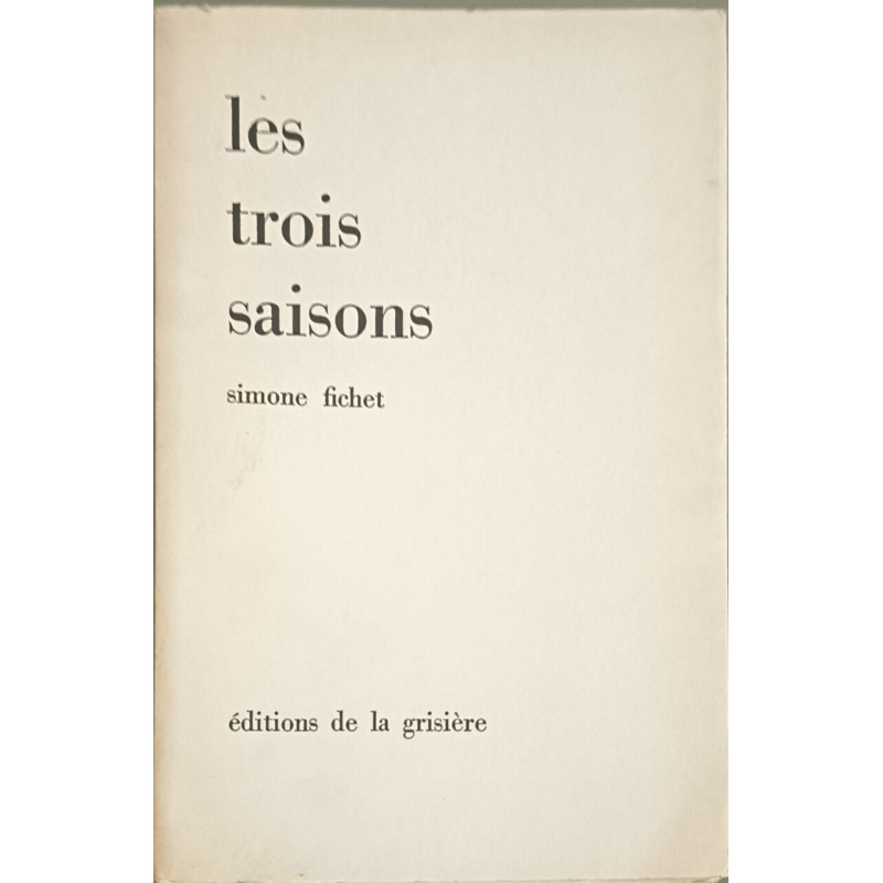 Les trois saisons dédicacé par l'auteur