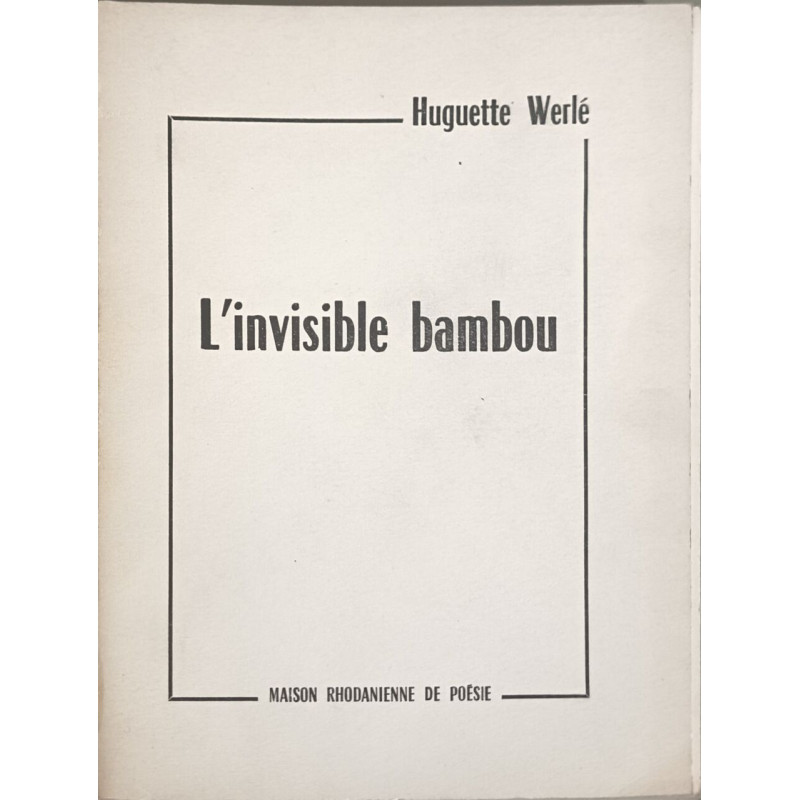 L'invisible bambou