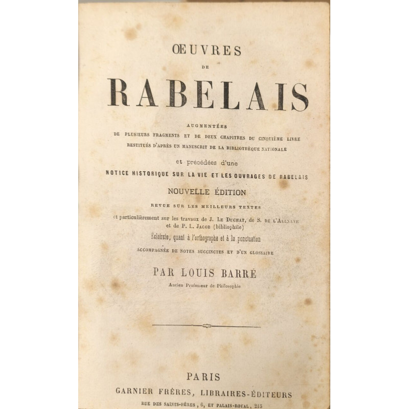 Oeuvres de Rabelais