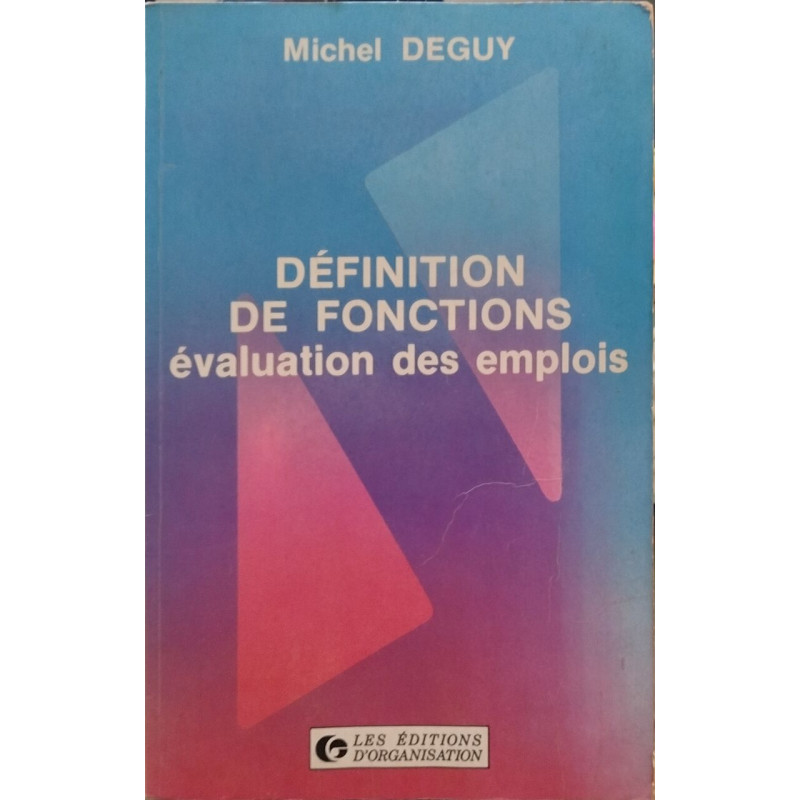 Definition de fonctions évaluation des emplois