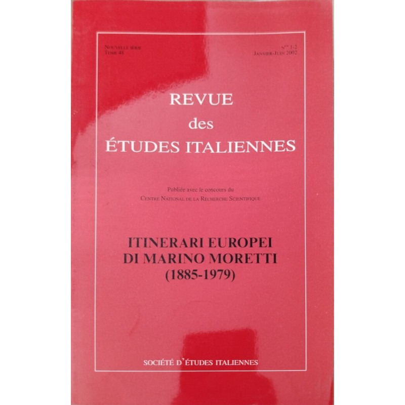 Revue des études italiennes/ janvier -juin 2002