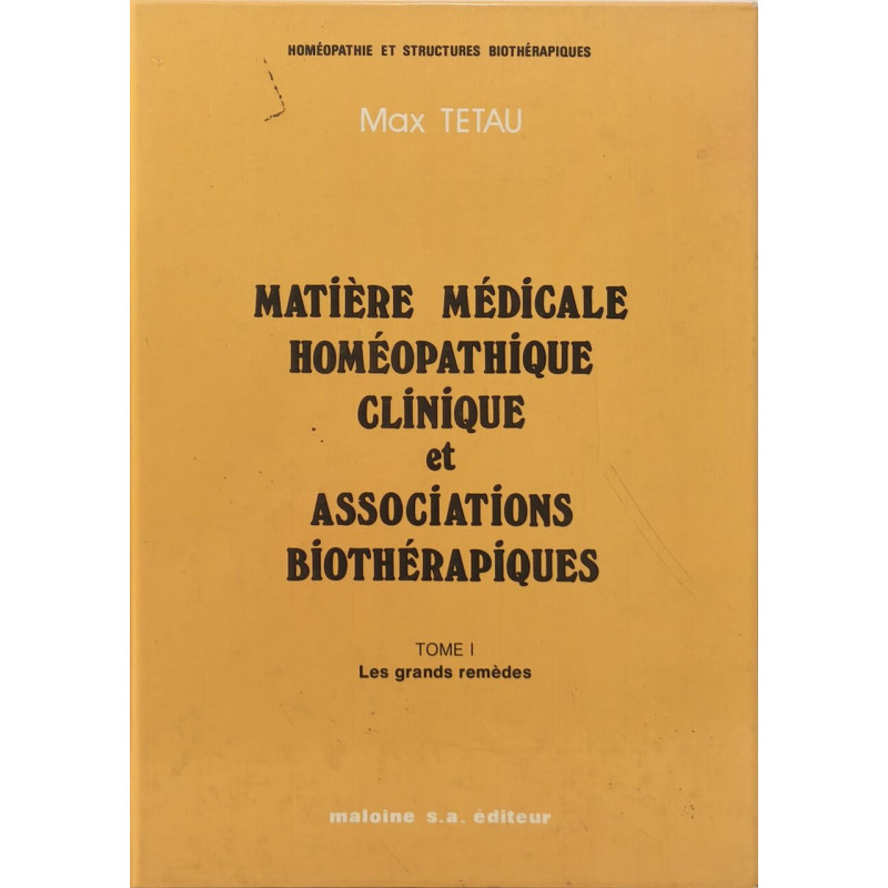Matière médicale homéopathique clinique et associations...