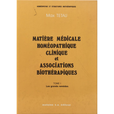 Matière médicale homéopathique clinique et associations...