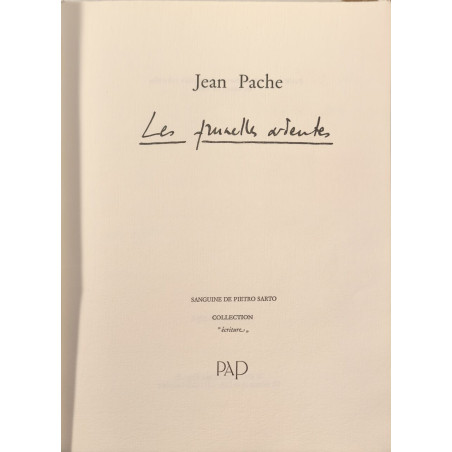 Les Prunelles Ardentes - dédicacé par l'auteur EO