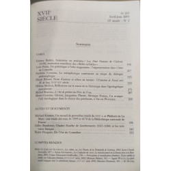 Revue XVII° siècle n° 219
