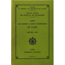 Liste des abonnés au réseau téléphonique de paris (ré-impression...