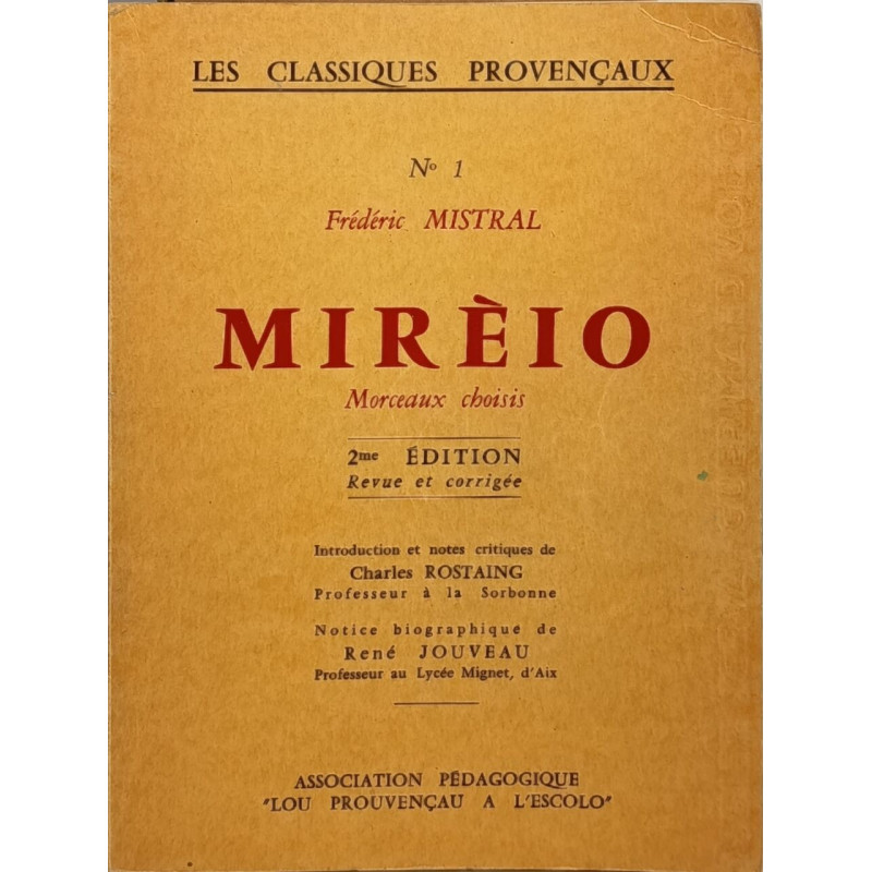 N°1 frédéric mistral - Mirèio / morceaux choisis