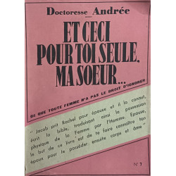 Et ceci pour toi seule ma soeur... - collection d'études...