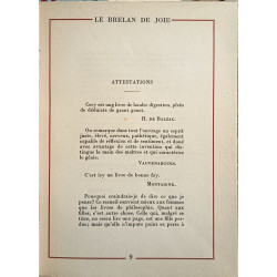 Le brelan de joie / exemplaire numeroté