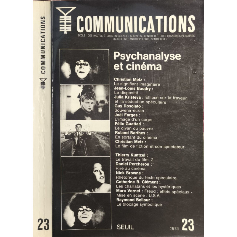 Communications n° 23 Psychanalyse et Cinéma