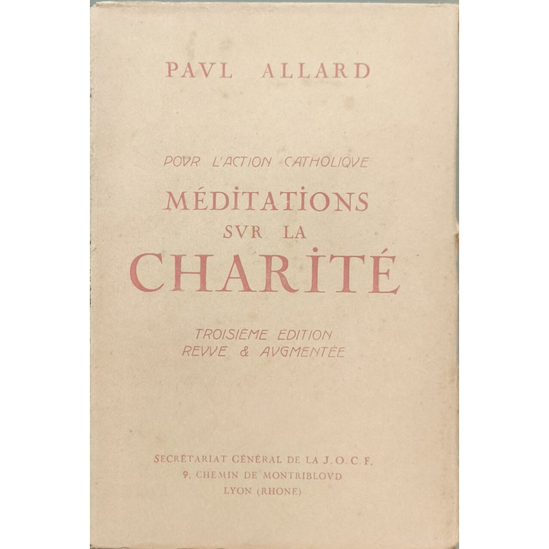 Méditations sur la charité