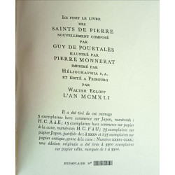 Saints de Pierre EO numérotée illustrations en couleur