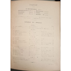 Faust opéra en cinq actes - musique de ch. Gounot