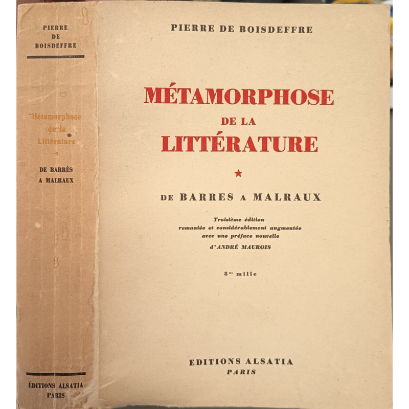 Métamorphose de la littérature/ 2 tomes